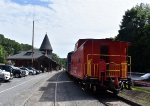 Caboose on rear of regular excursion train