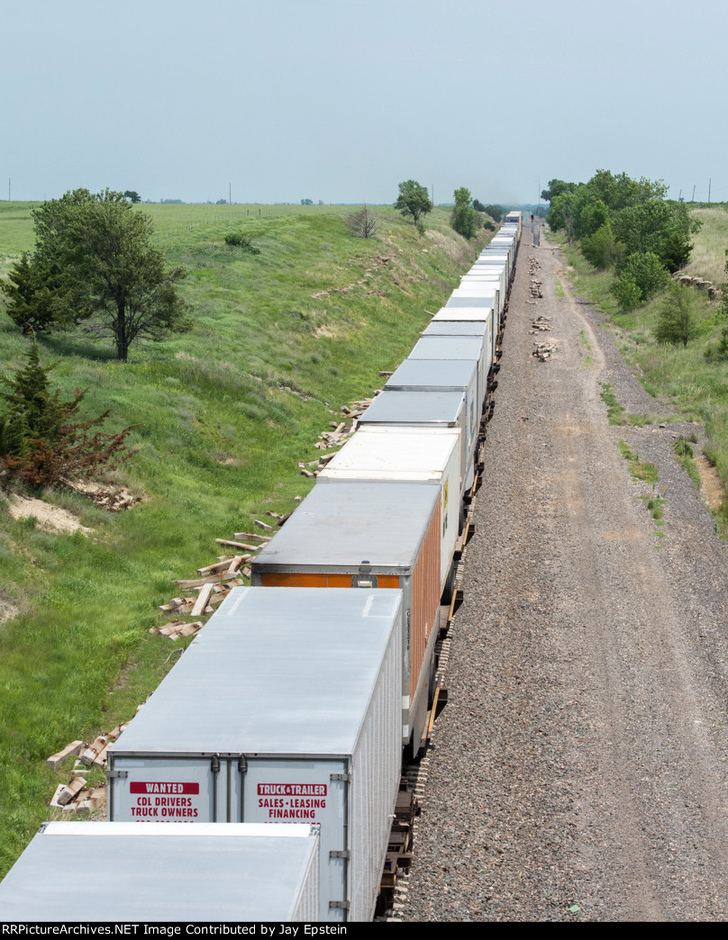 Trailers stream under Myers Road 