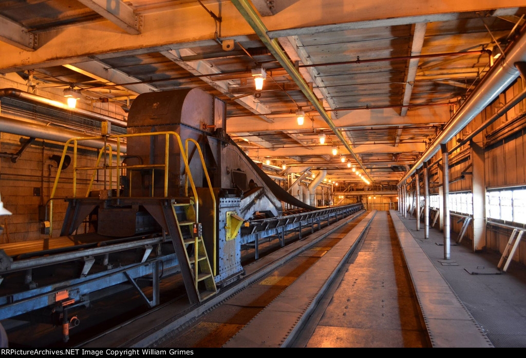 Coal convayer inside boiler room