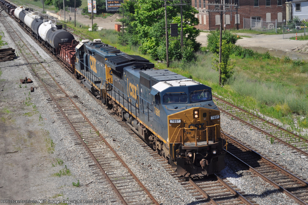 CSXT 7691 On CSX J 785 Southbound At South Hamilton