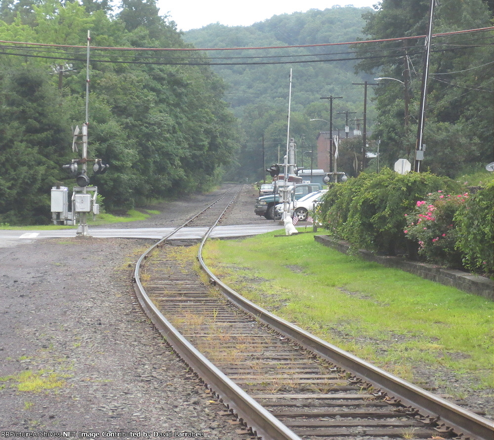 Looking upgrade across Main St Xing