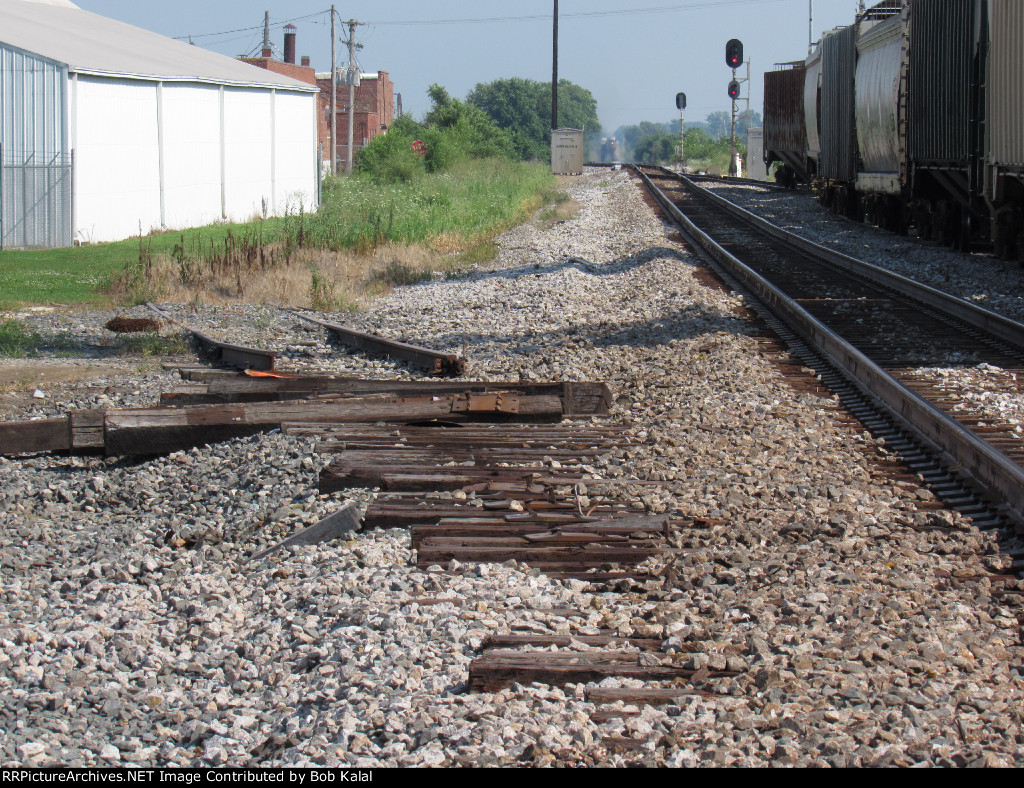 tore out switch heading to siding