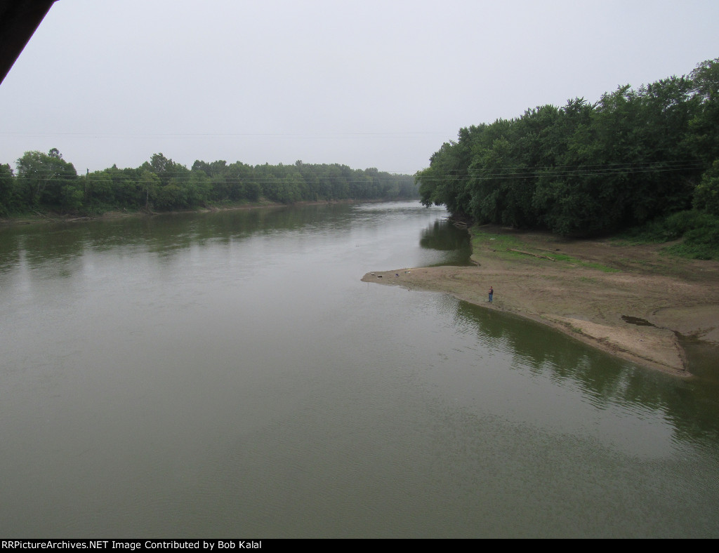 looking south down river