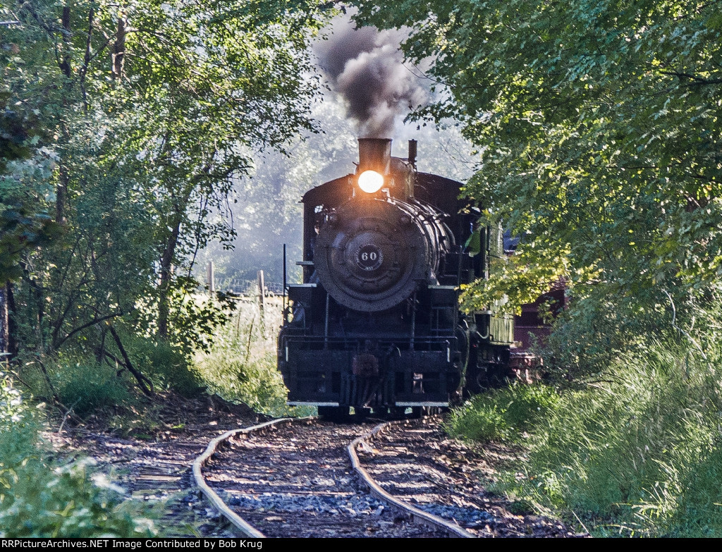 BRW 60 comes into view around the curve during the second runby