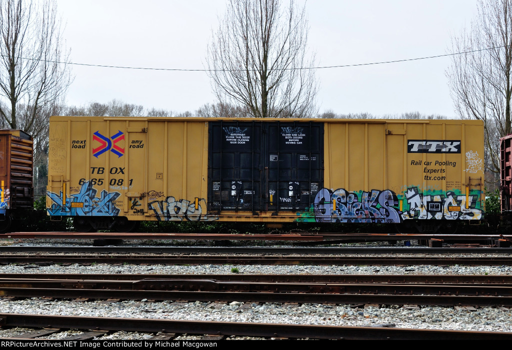 TBOX 665081 60-9 ft Double Door Excess Height Boxcar TTX (side B)