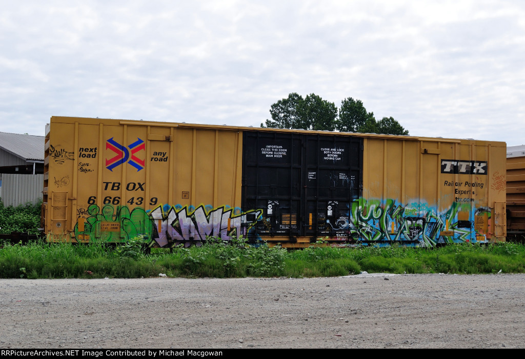 TBOX 666439 60-9 ft Double Door Excess Height Boxcar TTX (side A)