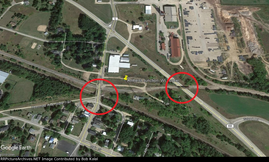 Amherst Junction Tunnel & Railroad Bridge Aerial