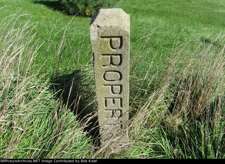 Abandoned P&E Railroad Post