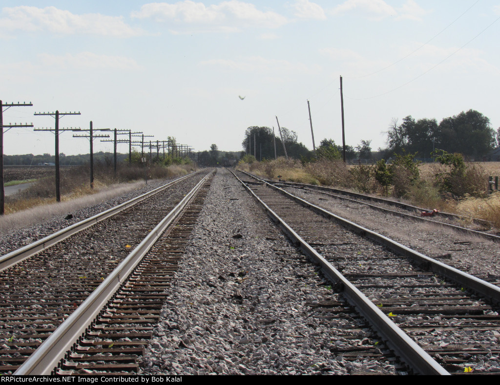 Looking Southwest down track