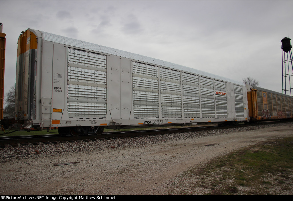 White BNSF Autorack