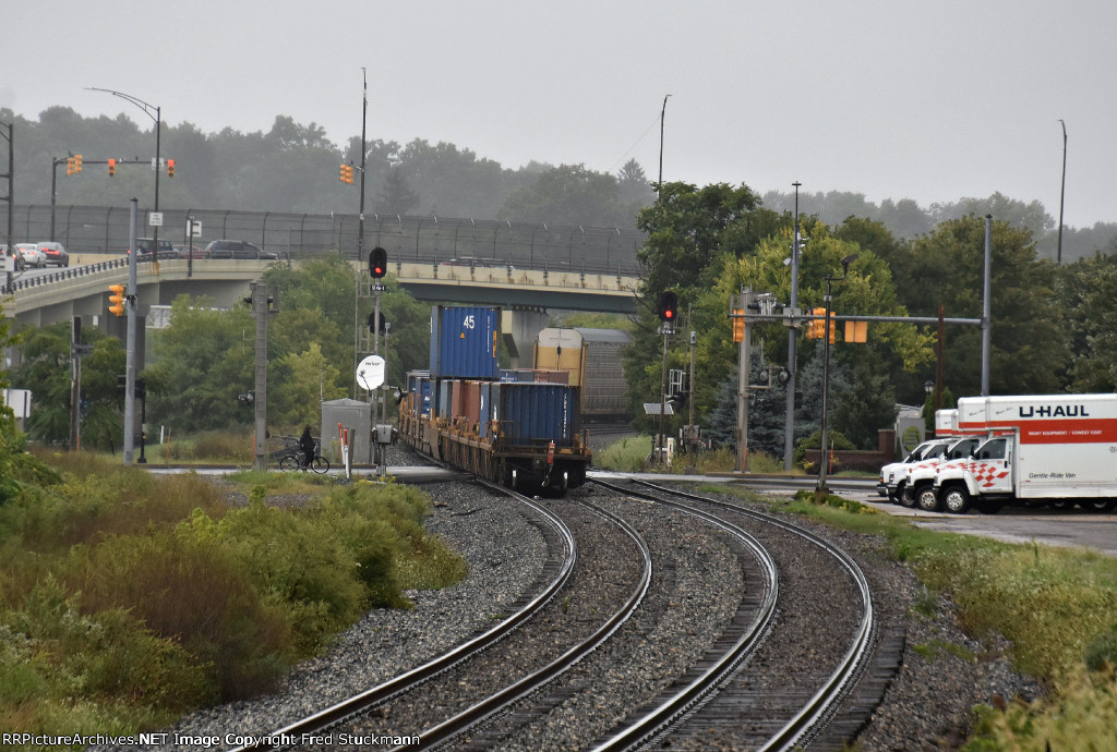 ECMU 924046 is new to rrpa and rides the rear car across Broad Blvd.