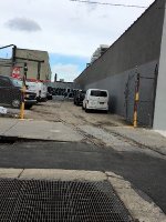 Abandoned Bushwick Branch western sidings at Meserole Street