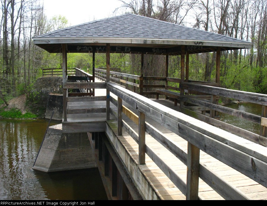 The new decking on the Cass River bridge