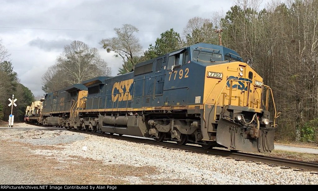 CSX 7792 and 114 lead a Department of Defense special