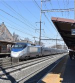 Northbound Acela heading away