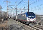 Amtrak Train # 87 overtaking a NJT Trenton Local
