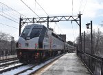 NJT PL42 shoving its train out of Bloomfield Station