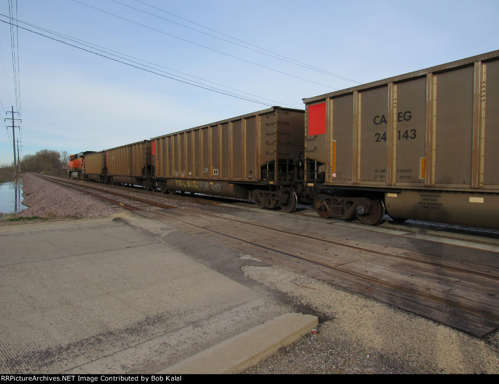 BNSF 8522 8472 heads South with BNSF 6217 bringing up the rear