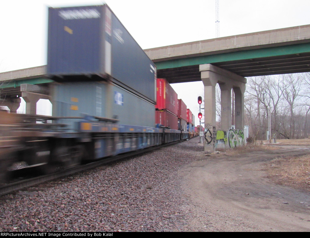 Looking South at Container Train