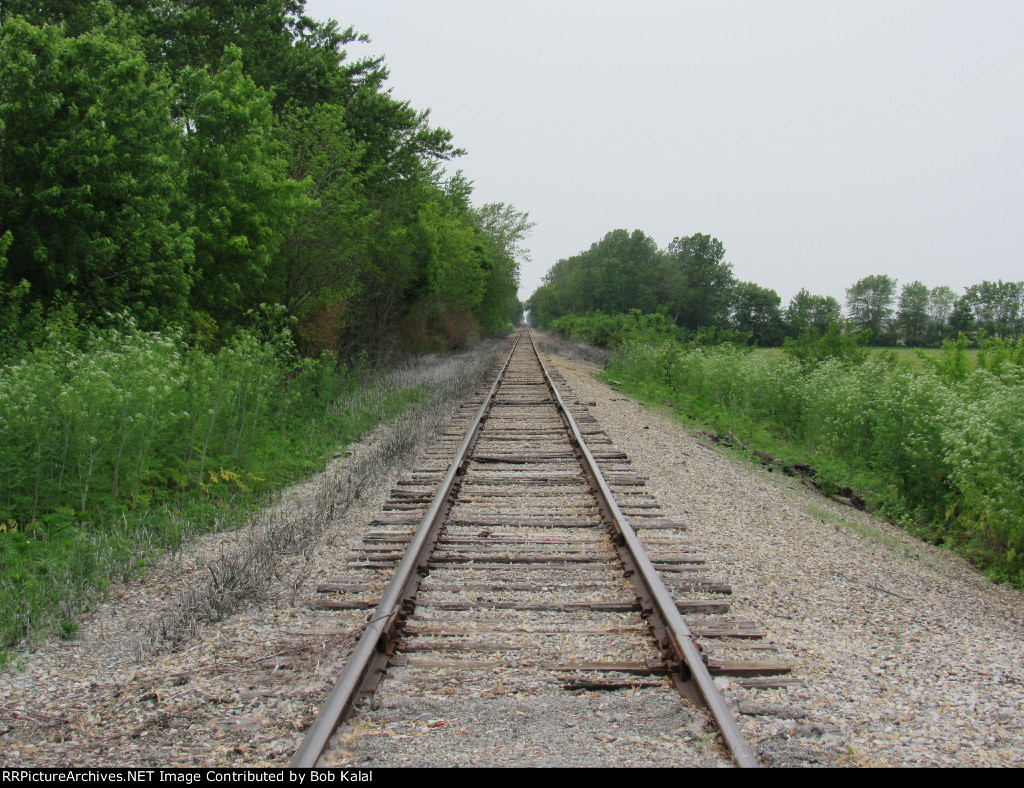 from Cnty Rd 4200 N Crossing, Ex NYC-KBS Trestle Looking North