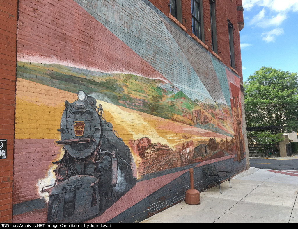 PRR themed mural in Downtown Altoona