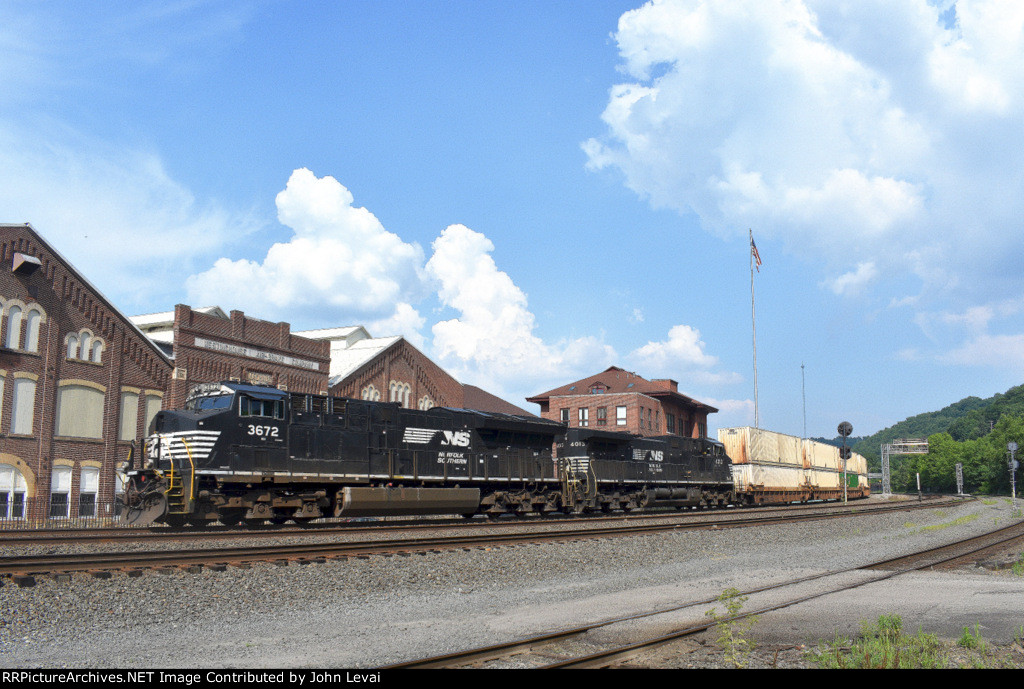 Westbound Freight Passing through Downtown Wilmerding