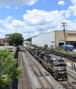 Eastbound NS Freight about the pass underneath ^. North Avenue