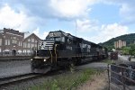 NS Light Engine Move passing through Downtown Wilmerding
