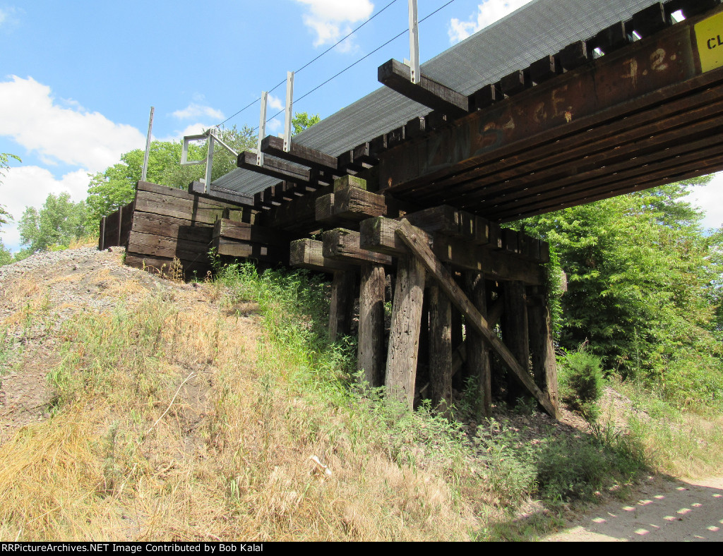 UP Railroad Bridge on Cameron Lane looking East
