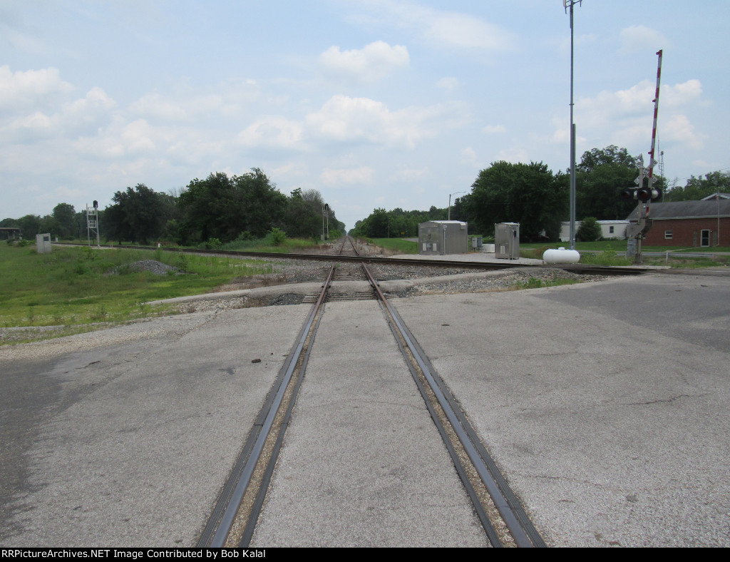 Looking East at CSX Track & Diamond from Perkins St. Crossing
