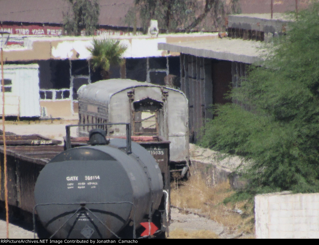 Passenger car left at the Mexicali passenger terminal. 