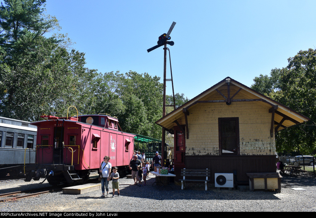Restored CNJ Caboose at Allaire State Park on PCR