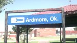 Ardmore, OK Amtrak station sign