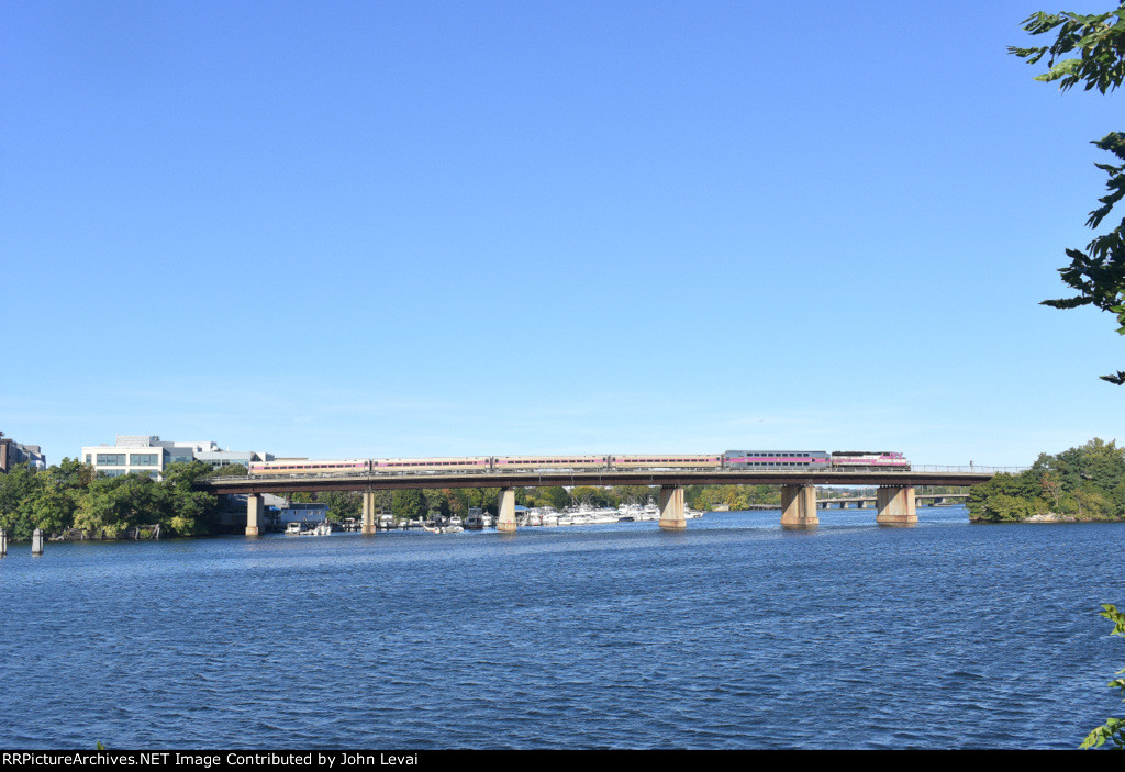 MBTA Train in Somerville