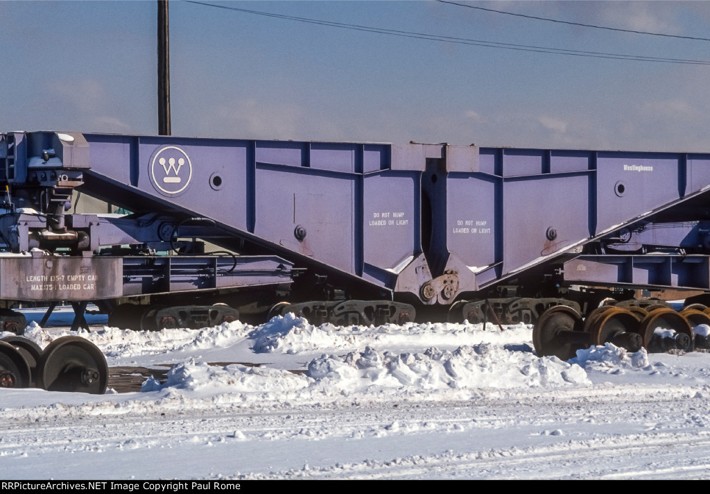 WECX 102, Westinghouse 600-ton 22-axle Transformer Car, at UP Yard Center