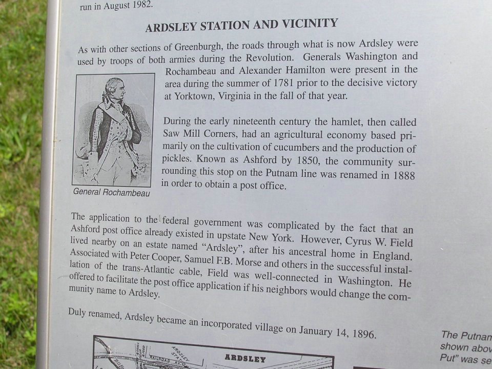 Ardsley Station Marker