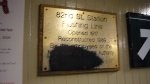 82 Street station reconstruction plaque