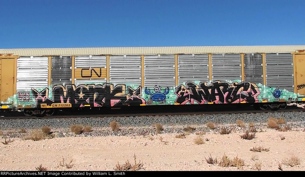 WB Unit Vehicular Flat Car Frt at Erie NV -71