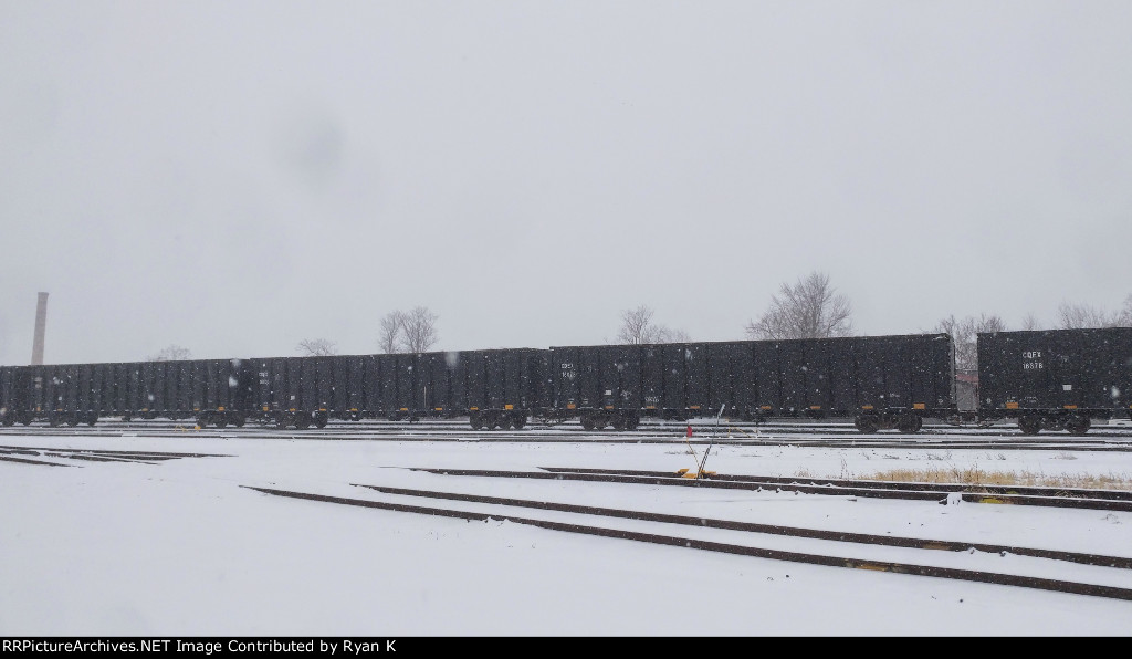 String of CDEX high side gondolas