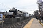 Westbound NS Freight passing Mahwah Station