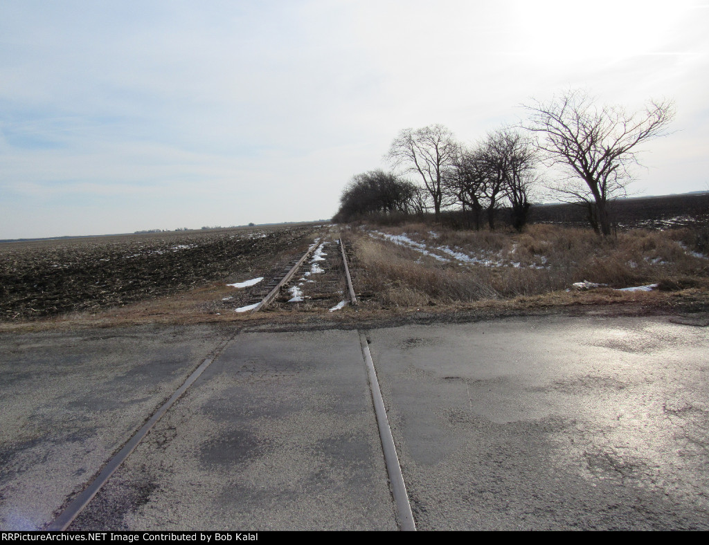 Cissna Park, IL, C&EI Railroad Track looking East