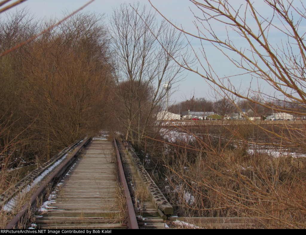 Cissna Park, IL, C&EI Railroad Trestle looking West