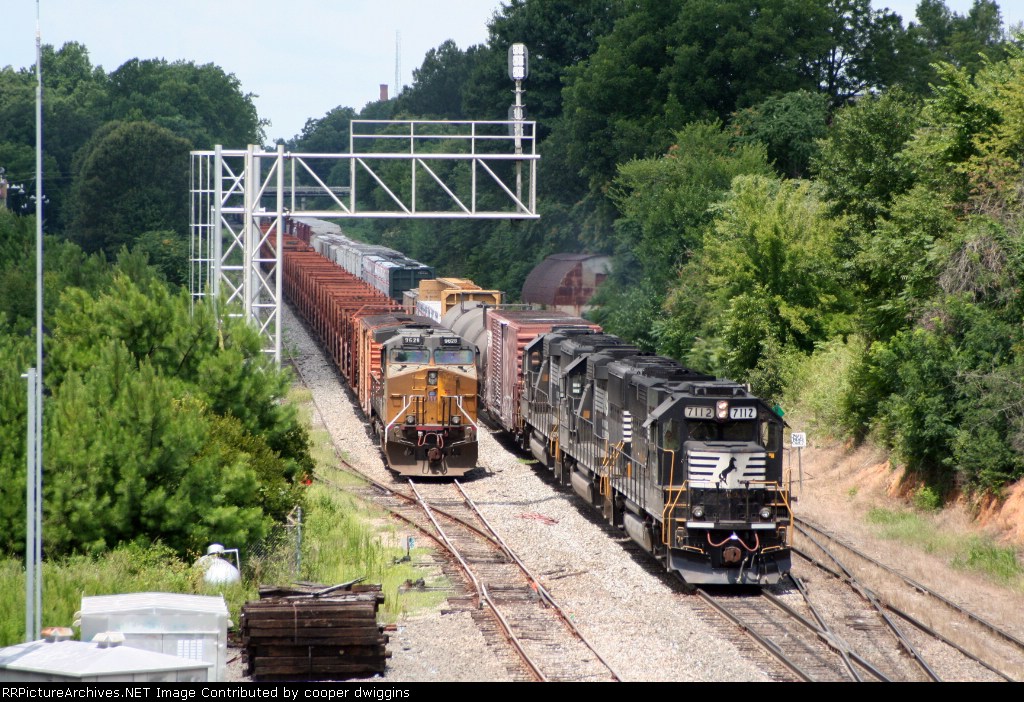 after meetin 349, 350 slides by the rail train into the yard