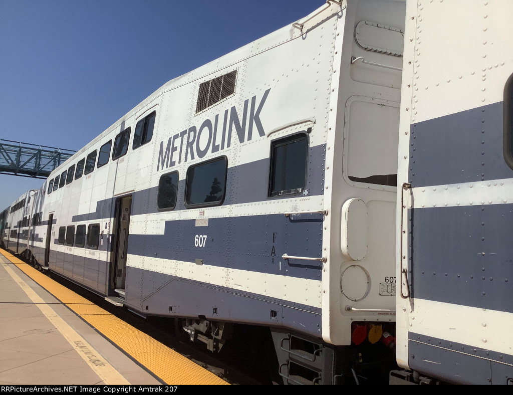 Decommissioned Metrolink Bombardier BiLevel Cab Car #607 