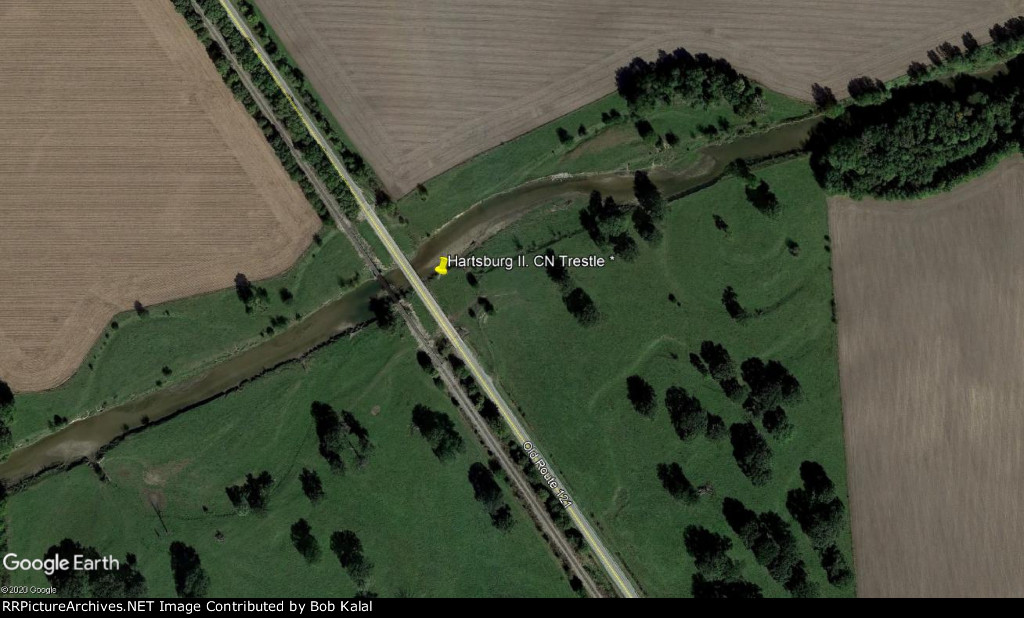 Hartsburg Il. CN - Sugar Creek Bridge Aerial