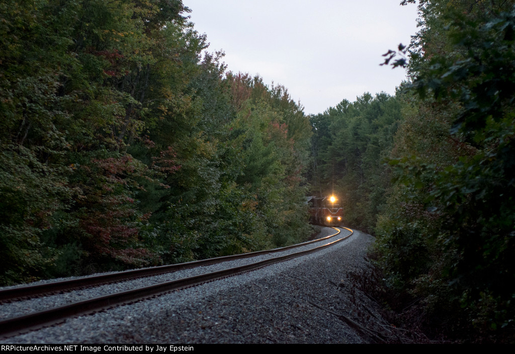 The headlights of WOGR appear