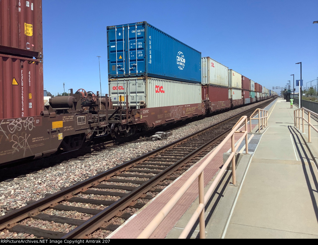 Cosco Shipping Container #608116 and OOCL Container #706574 at Commerce