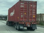 HMM Container #632557 Rolls Down the I-15 at Corona