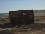 Tex 22' Container #385419 Sits as a Billboard at a Shell Gas Station in Seligman