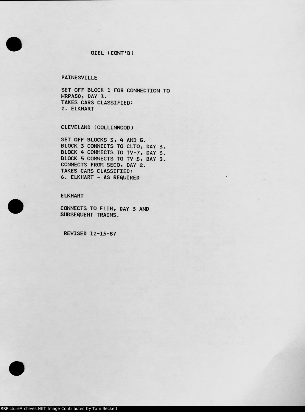 OIEL Tues-Sat schedule